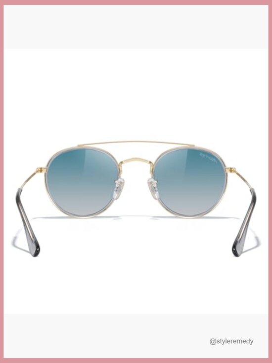 Retro Round Polarized Sunglasses with Metal Frame and Double Bridge main image 7